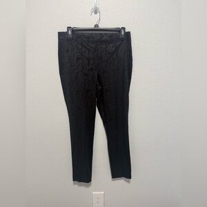 Susan Graver Black Snakeskin Detail Leggings Size Small